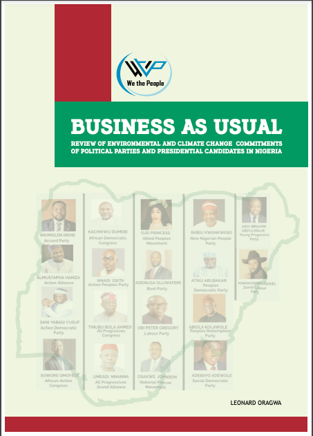 Read more about the article BUSINESS AS USUAL: REVIEW OF ENVIRONMENTAL AND CLIMATE CHANGE COMMITMENTS OF POLITICAL PARTIES AND PRESIDENTIAL CANDIDATES