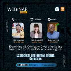 Read more about the article We the People Webinar Examines Harms of Oil Company Divestments and Insurance for Fossil Projects