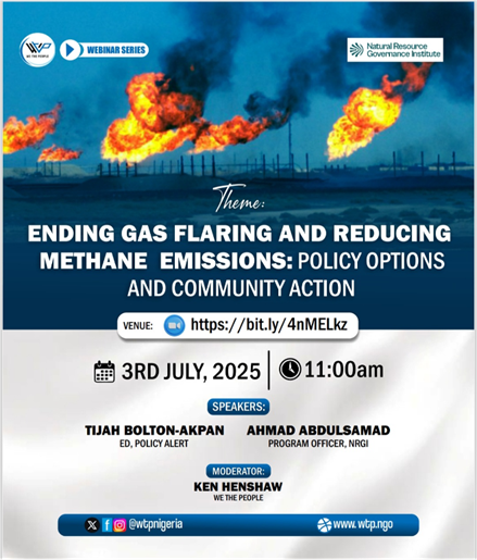 We the People and NRGI Host Webinar on “Ending Gas Flaring and Reducing Methane Emissions