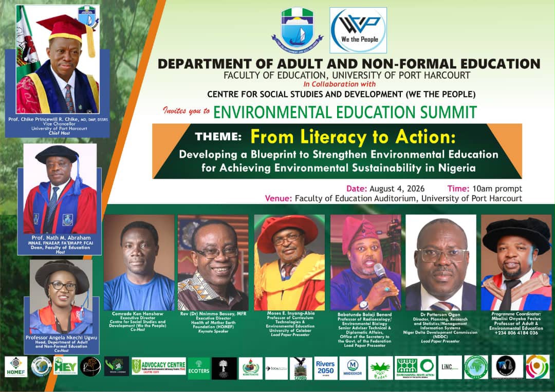You are currently viewing “From Literacy to Action”, We the People and Partners Holds Environmental Education Summit in the University of Port Harcourt